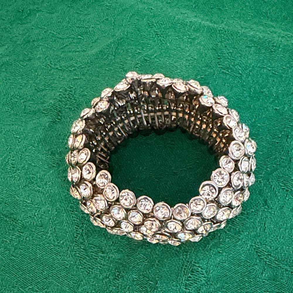 Vintage Silver Rhinestone Bracelet